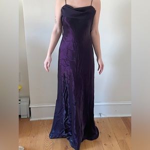 Betsy & Adam Purple Prom Dress